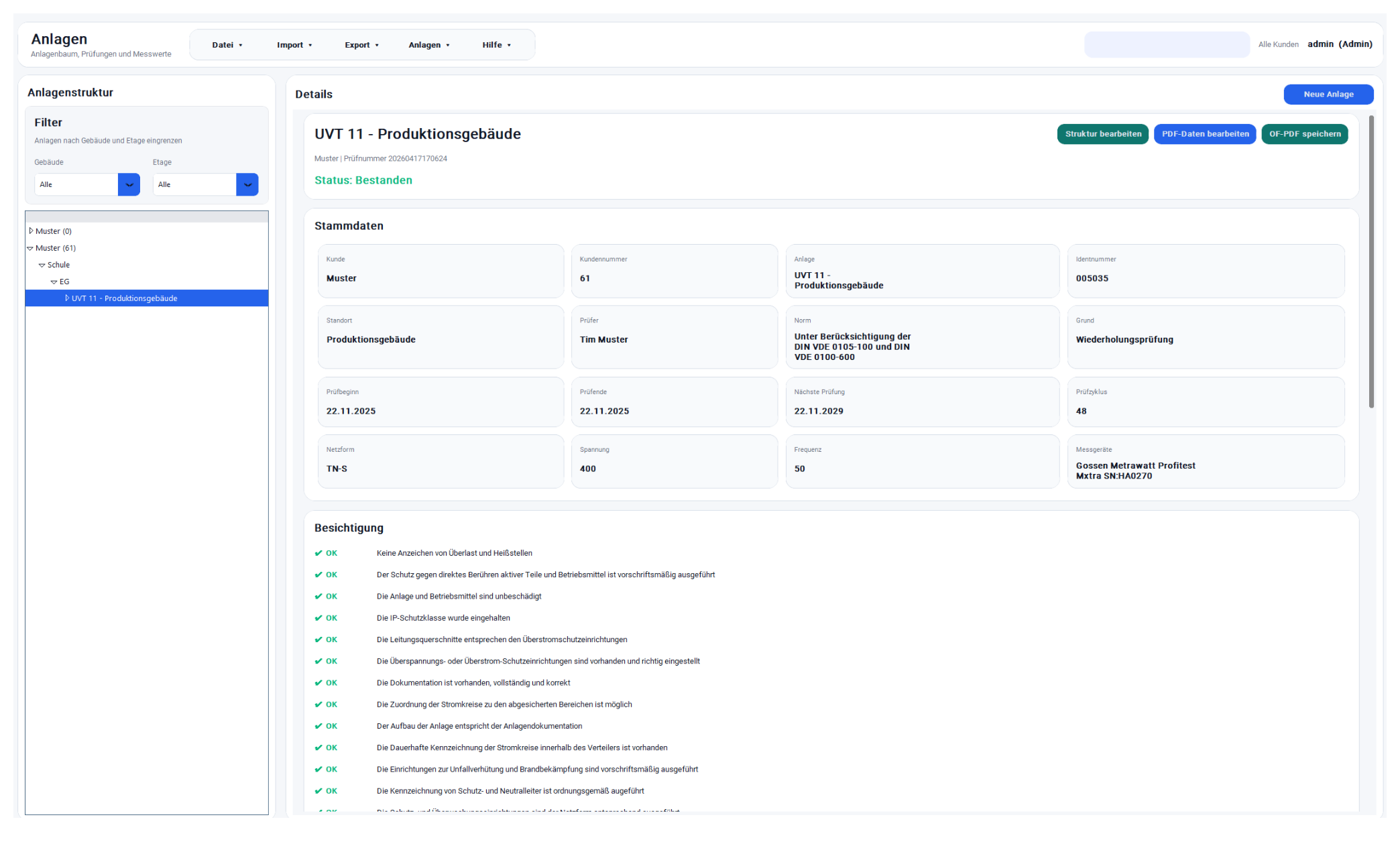 Software zur zentralen Verwaltung von Anlagen im Unternehmen